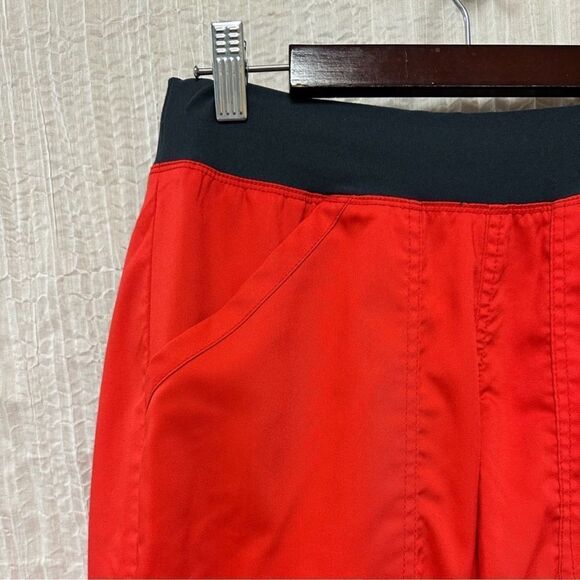 CHEROKEE XS RED GRAY 4 Pocket Straight Leg Scrub Bottom Cargo NWOT - Picture 8 of 13